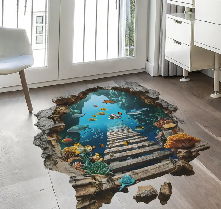 Ocean Floor PVC Mural for Room & Ceiling Decor