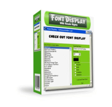 Font Display With Resale Rights Graphics with Master Resell