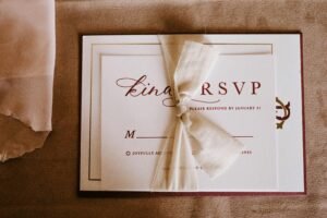 Elegant DIY wedding invitation Canva template for sale on Etsy by Dani Jacob.