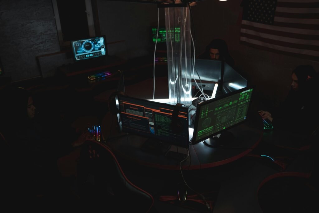 A high-tech digital data visualization showing the power of an ad tracking software affiliate on danijacob.com.