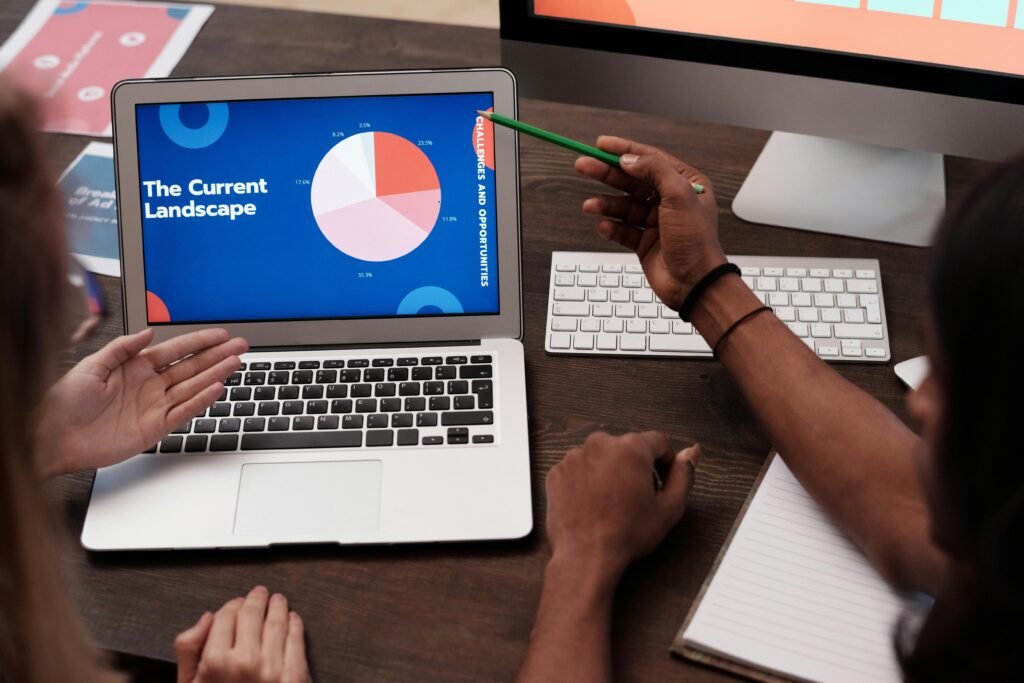 A data visualization screen showing patterns, representing the logic of an ai humanizer prompt library.